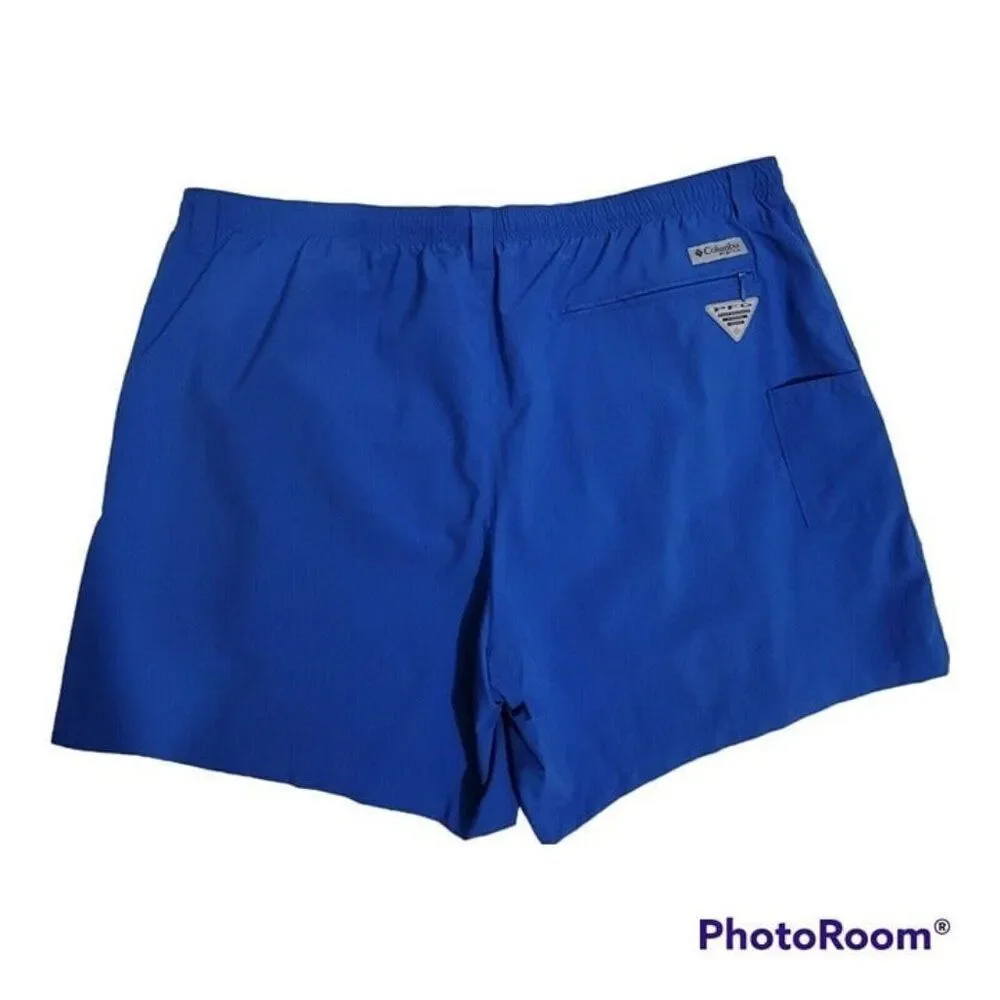 Columbia PFG Swim Trunks Mens XXL 2XL Omni-Shade Fishing Shorts Blue UPF‎ 50 NEW